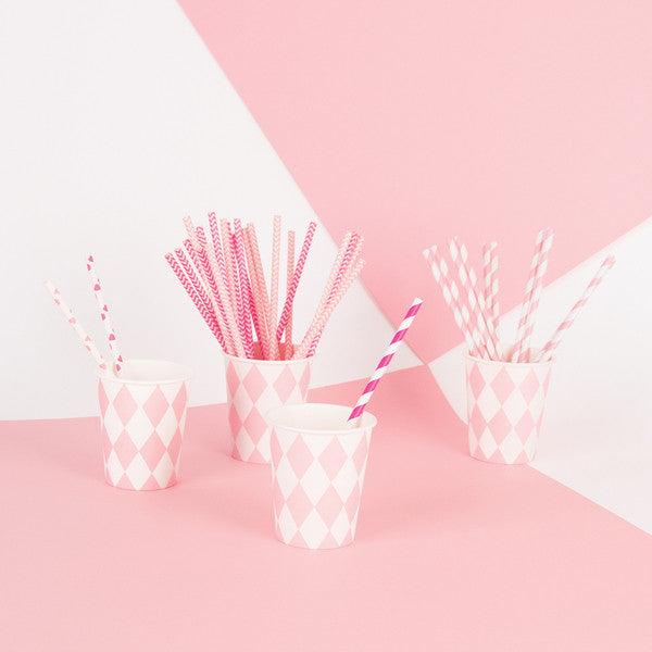 Set 8 pahare – Diamant roz