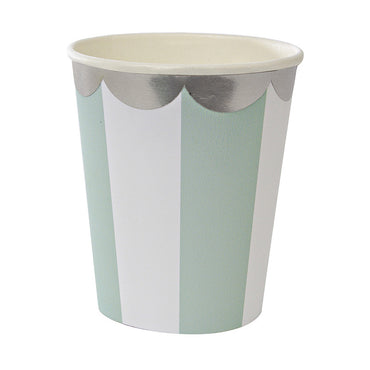 Pahare cu dungi aqua mint
