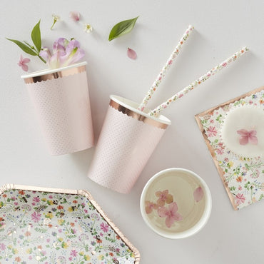 Pahare elegante roz gold