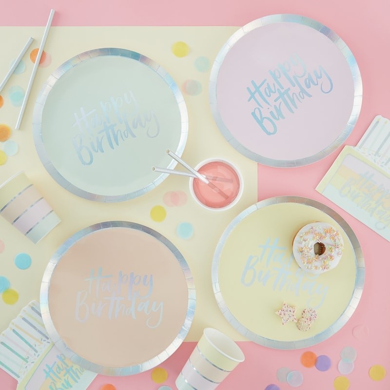 Set 8 Farfurii - Pastel Party