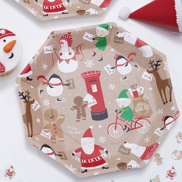 Set 8 Farfurii - Santa & Friends